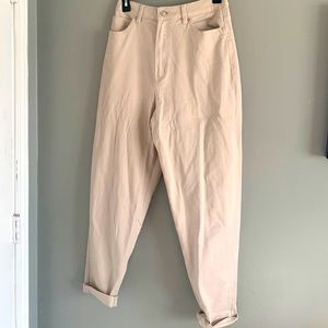 Beige mom jeans